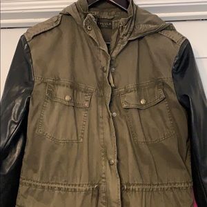 Talula jacket with leather sleeves